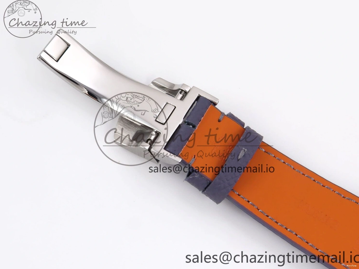 MIROTIME 0601 Lightweight Portugieser Automatic SS IW501708 APSF 1:1 Best Edition Light Blue Dial on Gray Leather Strap A 7012